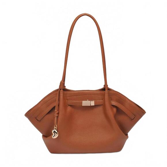 NEW URBAN EXPRESSIONS women's monroe satchel bag in tan - Picture 1 of 7